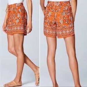 NWT J Jill Orange Floral Shorts